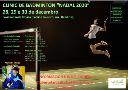 Lee más sobre el artículo Clinic de badminton «NADAL 2020»