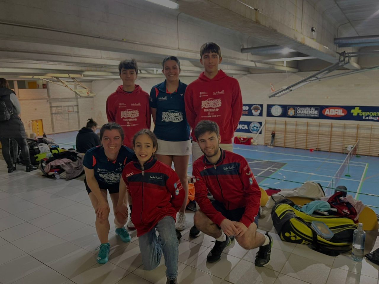 Paula Espinosa, Uxía Fernández, Manuel Miguel, Axel Cuiñas y el benjamín del grupo Pablo Alfaya